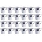 Kit 24 Canecas Empilháveis Escolares 250ml Branca Casual Coza