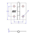 Kit 24 Dobradiça F.l.o. Porta / Janela Pino Solto Real 1,5"