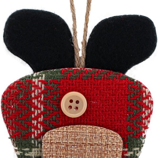 Kit 24 Enfeite Árvore Natal Pendente Boneco De Neve 17cm