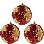 Kit 24 Enfeite Bolas Natalina Árvore Natal Artesanal Estrela