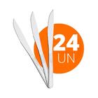 Kit - 24 Facas Para Churrasco Buzios Em Aço Inox 4 Pol Fibag