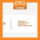 Kit - 24 Facas Para Churrasco Luxo Laguna Em Aço Inox Fitop -