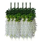 Kit 24 Glicínias Branca Artificial: Flor Pendente De Wisteria