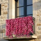 Kit 24 Glicínias Rosa Artificial: Flor Pendente De Wisteria C