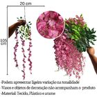 Kit 24 Glicínias Rosa Artificial: Flor Pendente De Wisteria C