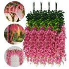 Kit 24 Glicínias Rosa Artificial: Flor Pendente De Wisteria C