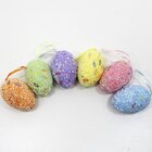 Kit 24 Ovos Pendentes De Páscoa Coloridos Enfeite Decorativo