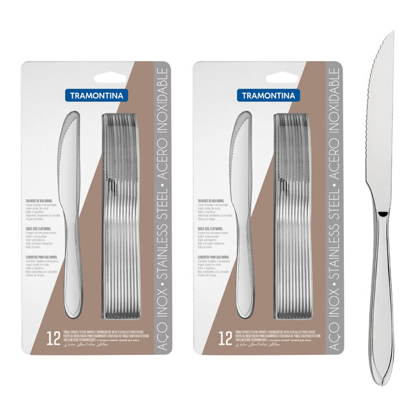 Kit 24 Peças Facas De Churrasco Tramontina Laguna Talheres Em