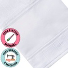 Kit 24 Peças Toalha De Lavabo Bordar A Mão Aveludada Artesana