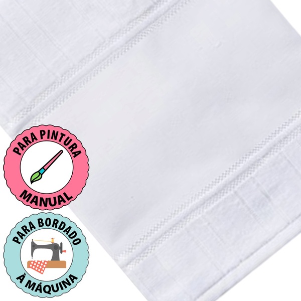 Kit 24 Peças Toalha De Lavabo Bordar A Mão Aveludada Artesana