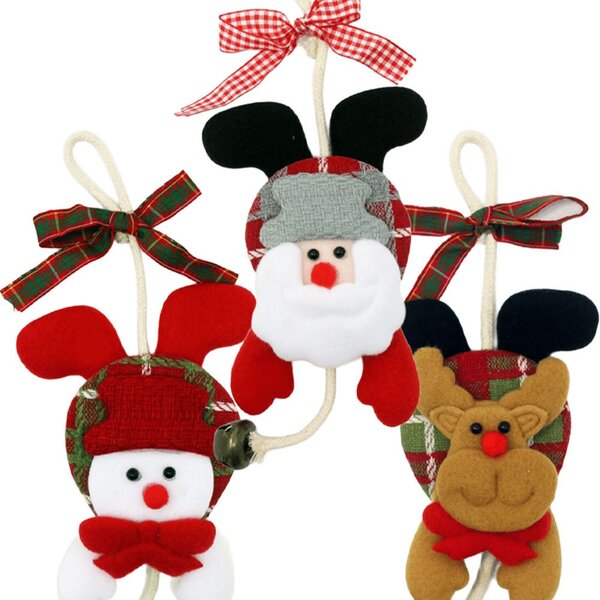Kit 24 Pendente Natalino Boneco De Neve Papai Noel Rena 18cm