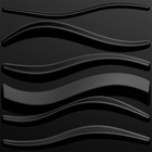 Kit 24 Placas 3d Pvc Preto Decoração Revestimento Premium De