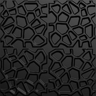 Kit 24 Placas 3d Pvc Preto Decoração Revestimento Premium De