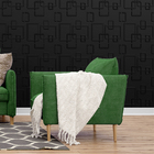 Kit 24 Placas 3d Pvc Preto Decoração Revestimento Premium De