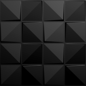 Kit 24 Placas 3d Pvc Preto Decoração Revestimento Premium De Parede E ...