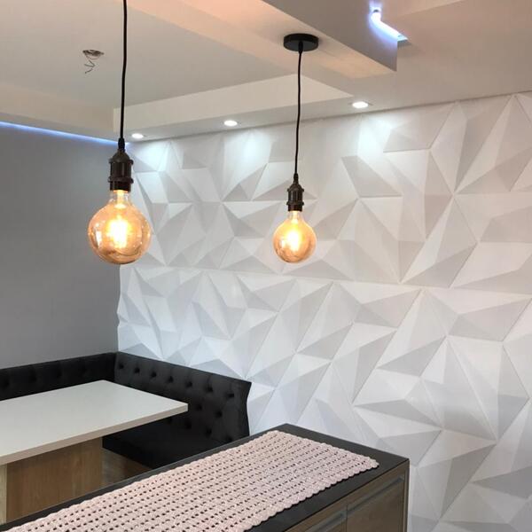 Kit 24 Placas Painel Decorativo Impermeável Relevo 3d Pvc