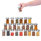 Kit 24 Porta Temperos Com Tampa Giratória Inox E Vidro 90ml -