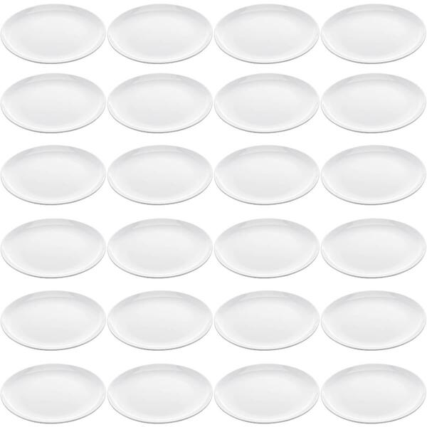 Kit 24 Pratos De Melamina Brancos Para Restaurantes Hotéis Ba
