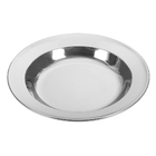 Kit 24 Pratos Inox 22cm Infantil Inquebrável Creche Escola