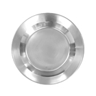 Kit 24 Pratos Inox 22cm Infantil Inquebrável Creche Escola