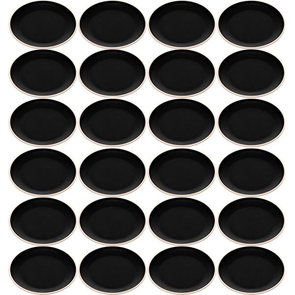 Kit 24 Pratos Para Sobremesa Preto Fosco Wolff Restaurante Pr