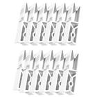 Kit 24 Prendedores De Roupas Crippa Brancos Grampos Sem Mola