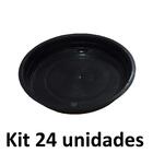 Kit 24 Vaso Plástico Nº 00/01 Para Jardinagem Preto - Gibafer