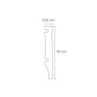 Kit 24m Linear Rodapé De Poliestireno 10cm X 15mm X 2,40m Fri