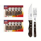 Kit 24pcs Para Churrasco Jumbo Tramontina Polywood Castanho