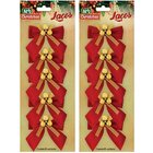 Kit 25 Laços De Bolinhas 9cm Decoração Natalina Brilhante