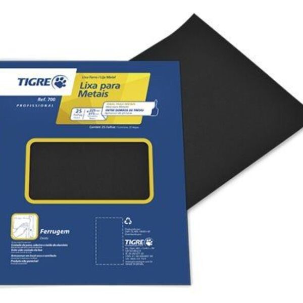 Kit 25 Lixa Ferro E Metais Grão 100 Ref.700 P100 Tigre