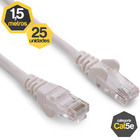 Kit 25 Patch Cord Cat5e Branco 1,50 Metros