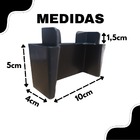 Kit 25 Pé Armário Roupeiro Guarda Roupa Canto Ivy Preto