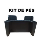 Kit 25 Pés Moveis Guarda Roupa Armario Ivy Preto