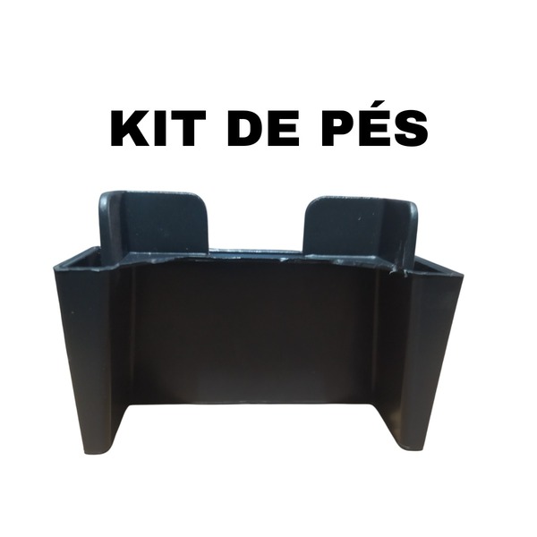 Kit 25 Pés Moveis Guarda Roupa Armario Ivy Preto