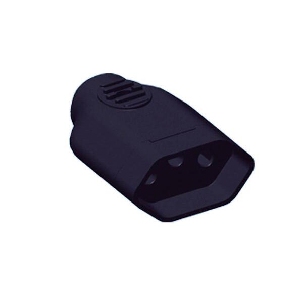 Kit 25 Plugue Prensa Fêmea 2 Pinos + Terra Preto 20a - Ilumi