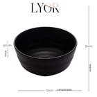 Kit 25 Potes Melamina Para Restaurante Lyor Tóquio Preto 450m