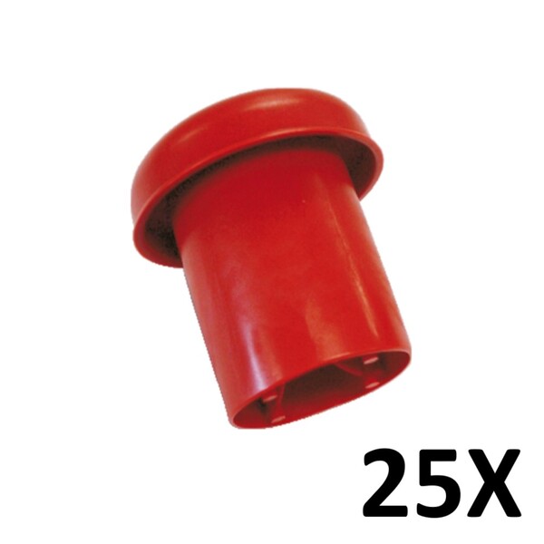 Kit 25 Protetor Vergalhões Sinalizador Epi Segurança 4 A 6mm