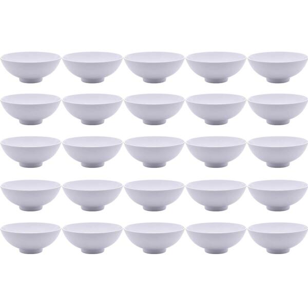 Kit 25 Tigelas De Melamina Brancas 400ml Cumbucas Para Restau