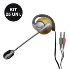 Kit 25 Uni. Fone De Ouvido Com Microfone P2 Home Office Compu