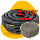 Kit 25m Tubo Dreno Corrugado Perfurado + Camisa Bidim Geotext