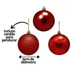Kit 27 Bolas De Natal Mista Gliter, Fosca E Brilho Vermelha 6