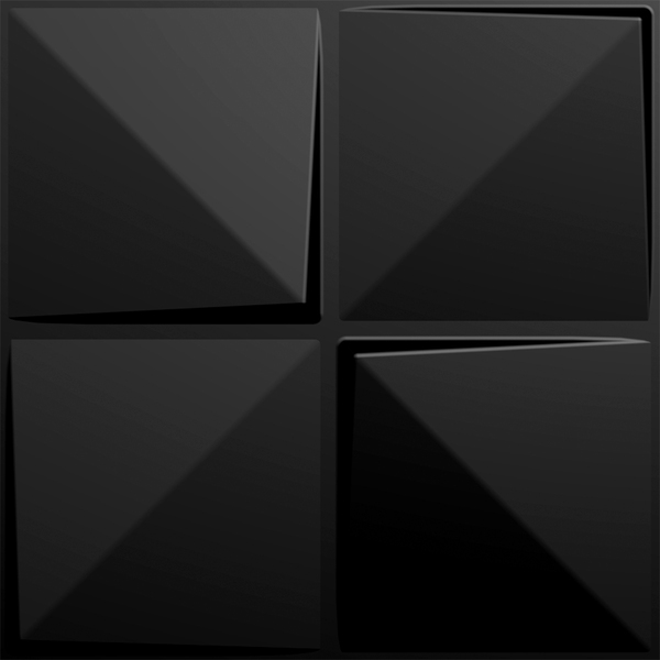 Kit 28 Placas 3d Pvc Preto Decoração Revestimento Premium De