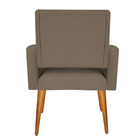 Kit 2   Poltrona Cadeira Decorativa Liz Suede Cappuccino Pés