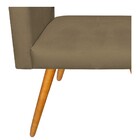 Kit 2   Poltrona Cadeira Decorativa Liz Suede Cappuccino Pés