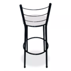 Kit 2  Banquetas Alta Epoxi Preto Assento Branco