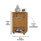 Kit 2  Mesas De Cabeceira Cielo - Mesinha Quarto -  Mizza Dec