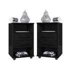 Kit 2  Mesas De Cabeceira Cielo - Mesinha Quarto -  Mizza Dec