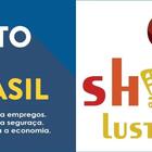 Kit 2 Abajur Bola Branco Cupula Preta 3021