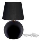 Kit 2 Abajur Bola Preto Cupula Preta 3021